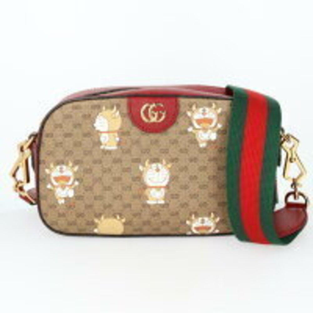 Gucci Doraemon Collaboration Ushidora Cow Dora Sherry Shoulder Bag Web Stripe h